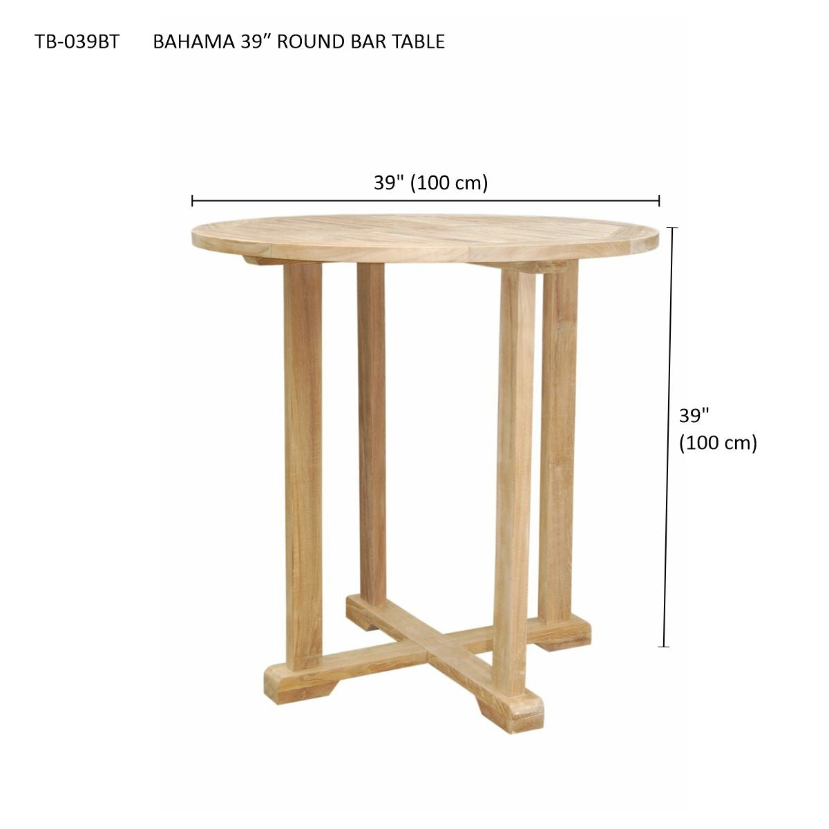 Anderson Teak Bahama Avalon 5-Piece Round Bar Set