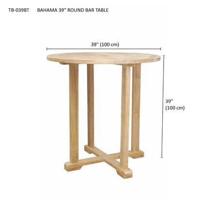 Anderson Teak Bahama Avalon 5-Piece Round Bar Set