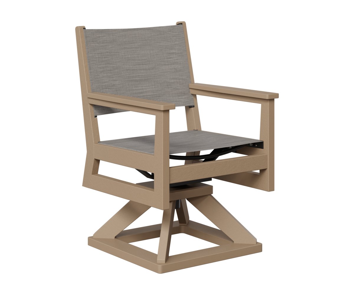 Berlin Gardens Mayhew Sling Swivel Rocker Dining Chair view 2