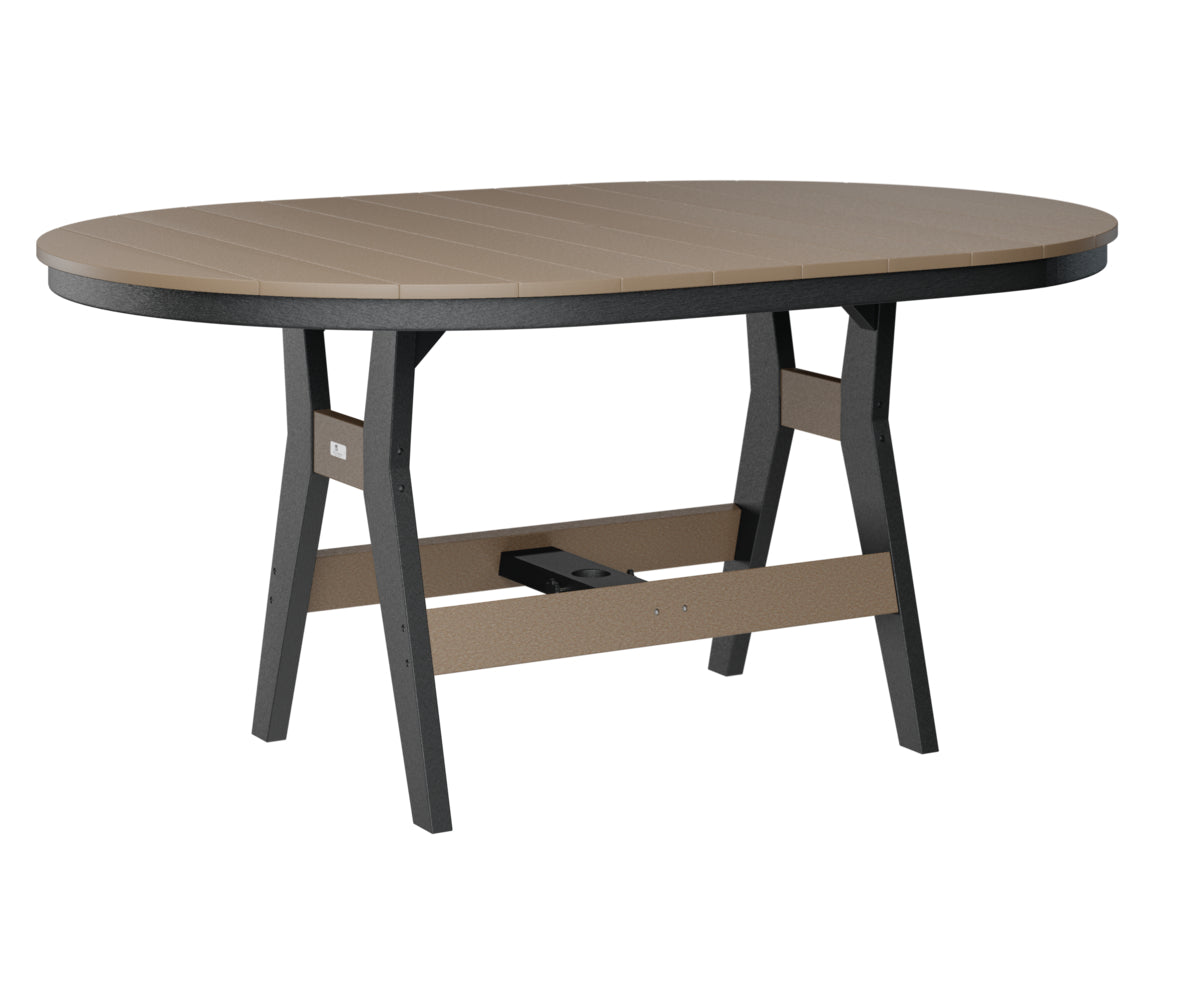 Berlin Gardens Harbor 44″ x 64″ Oblong Bar Table in Weatherwood / Black