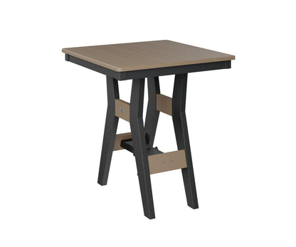 Berlin Gardens Harbor 28″ Square Dining Table in Weatherwood / Black
