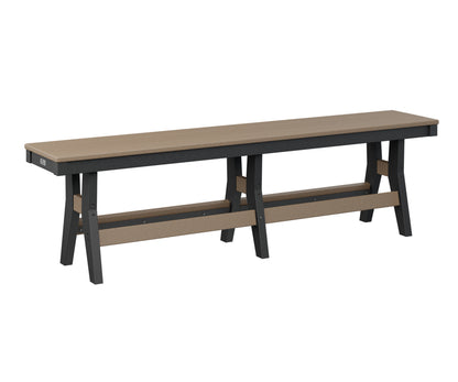 Berlin Gardens Harbor 66″ Bench in Weatherwood / Black