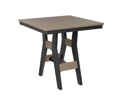 Berlin Gardens Harbor 33″ Square Counter Table in Weatherwood / Black