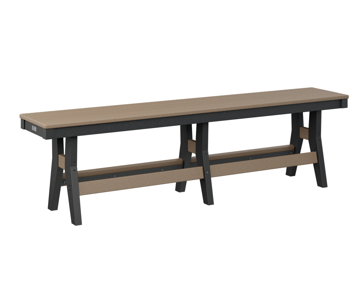 Berlin Gardens Harbor 66″ Counter Bench in Weatherwood / Black