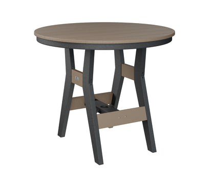 Berlin Gardens Harbor 38″ Round Bar Table in Weatherwood / Black
