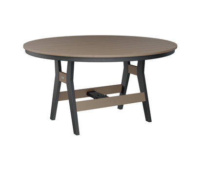 Berlin Gardens Harbor 60″ Round Bar Table in Weatherwood / Black