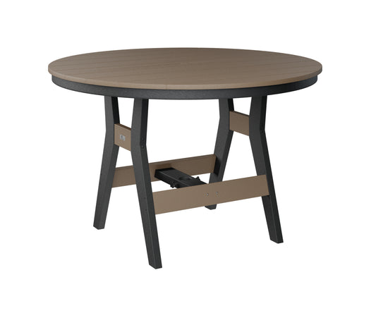 Berlin Gardens Harbor 48″ Round Counter Table in Weatherwood / Black