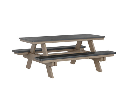 Berlin Gardens Rectangular Picnic Table lifestyle 2