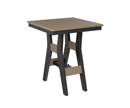 Berlin Gardens Harbor 28″ Square Counter Table in Weatherwood / Black