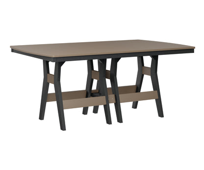 Berlin Gardens Harbor 44″ x 72″ Rectangular Dining Table in Weatherwood / Black