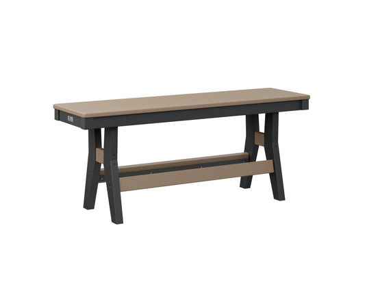 Berlin Gardens Harbor 44″ Bench in Weatherwood / Black