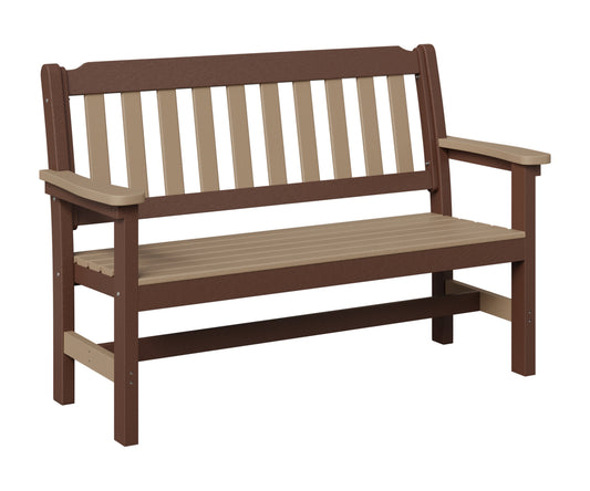 Berlin Gardens Garden Bench in Weatherwood / Chocolate Brown