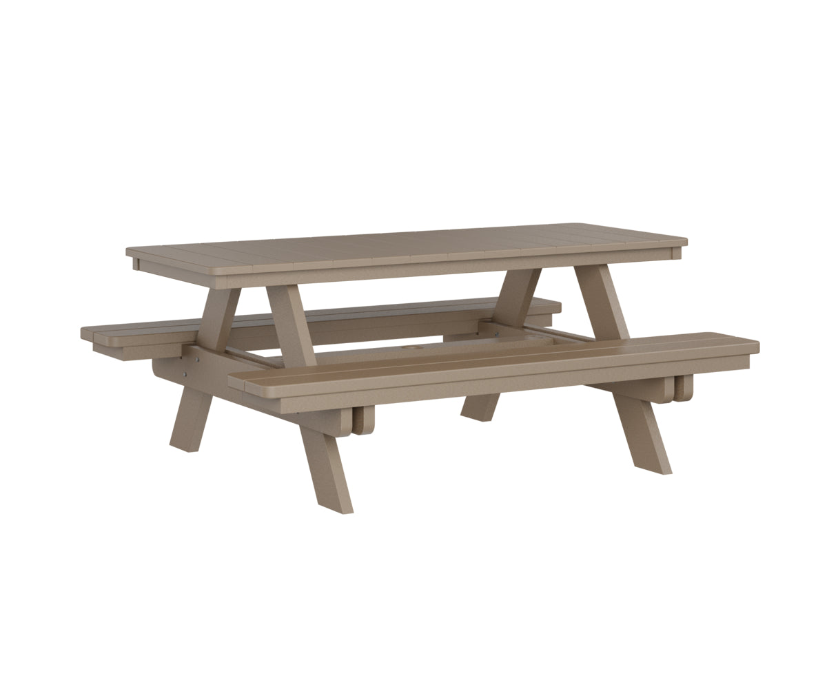 Berlin Gardens Rectangular Picnic Table lifestyle 3