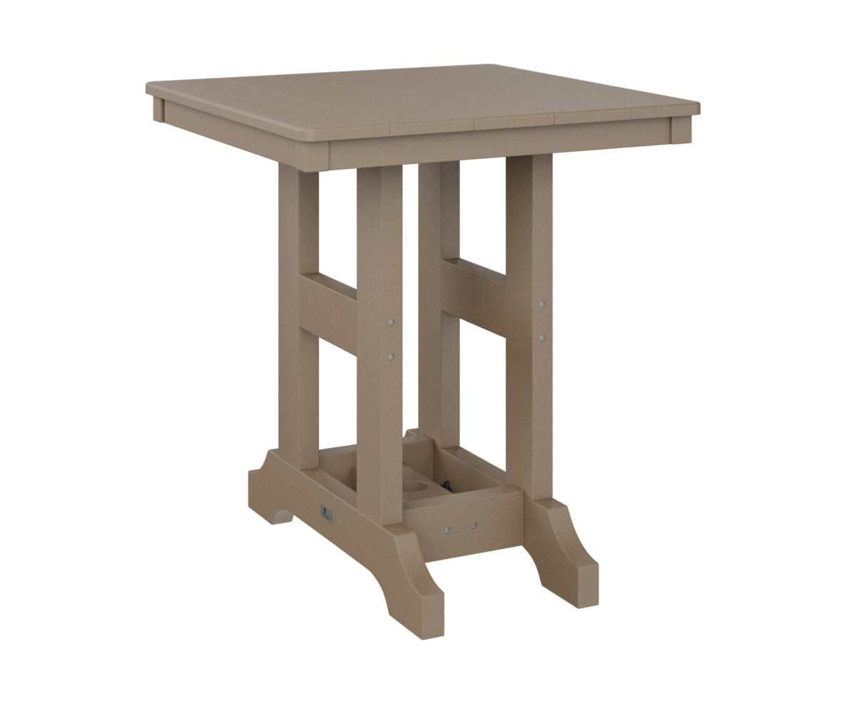 Berlin Gardens Garden Classic 28″ Square Dining Table in Weatherwood