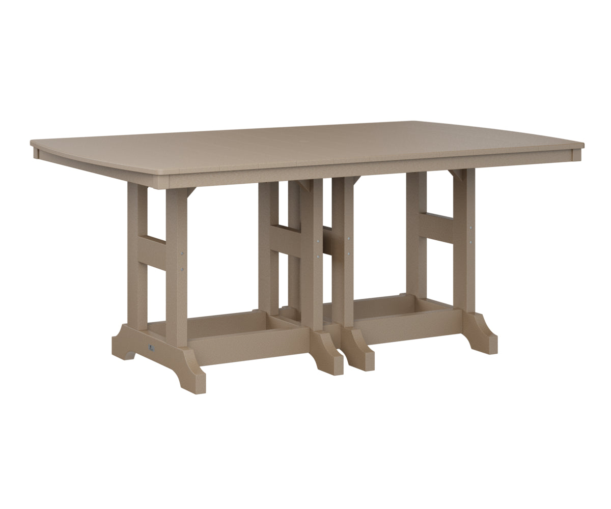 Berlin Gardens Garden Classic 72″ Rectangular Dining Table in Weatherwood