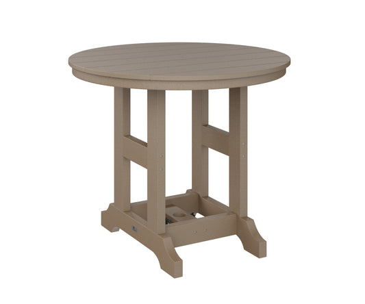 Berlin Gardens Garden Classic 38″ Round Dining Table in Weatherwood