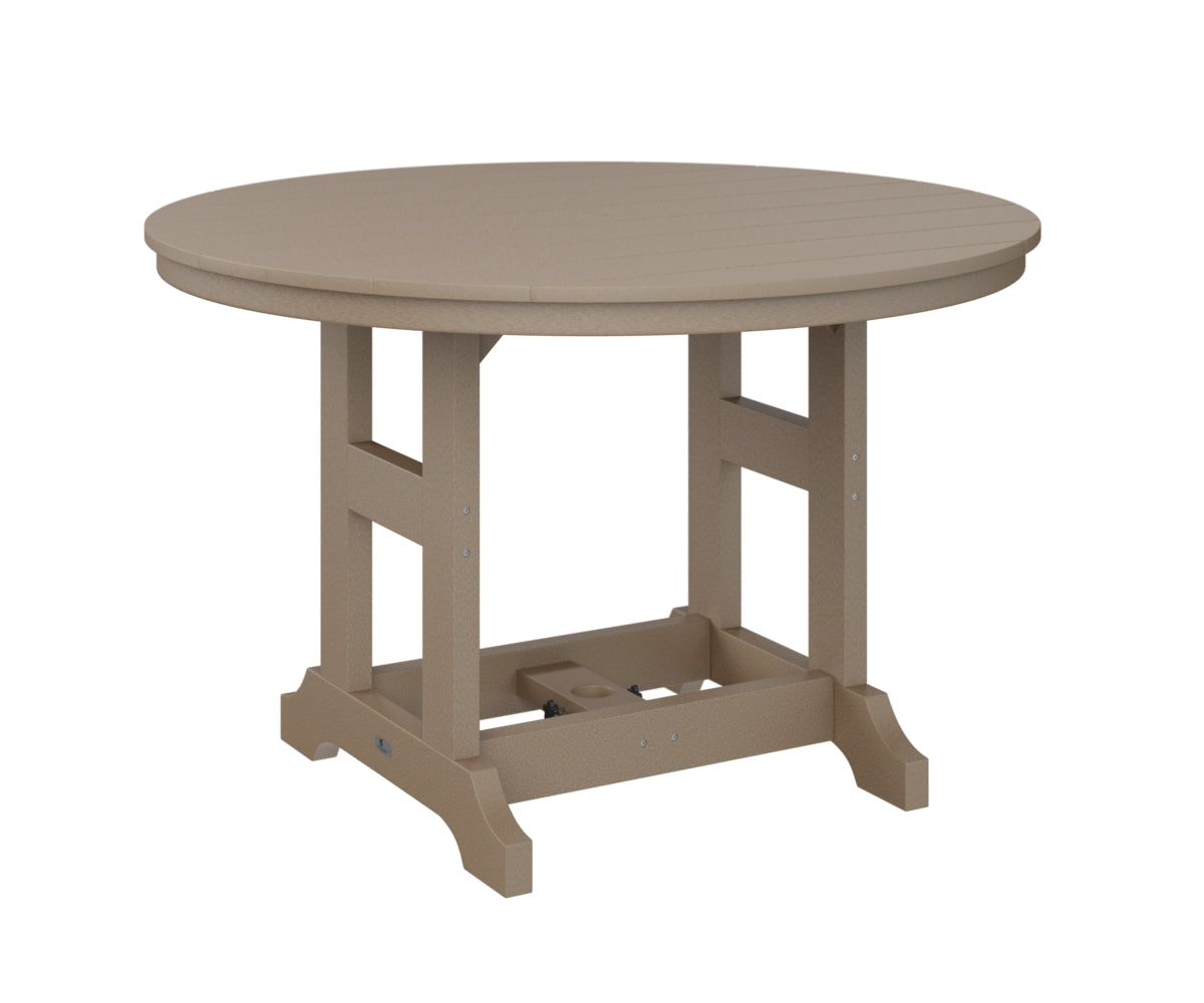 Berlin Gardens Garden Classic 48″ Round Dining Table in Weatherwood