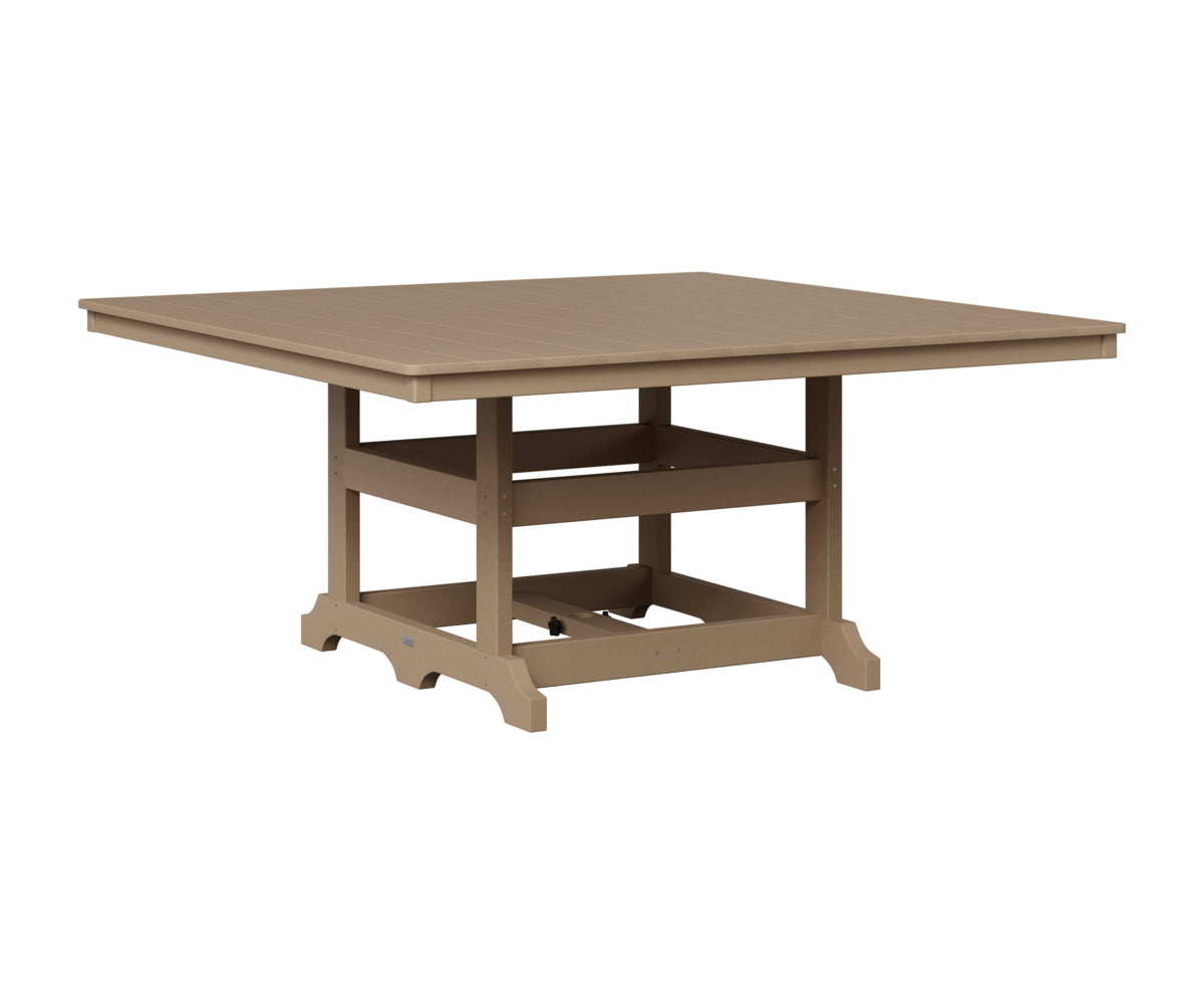 Berlin Gardens Garden Classic 66″ Square Dining Table in Weatherwood