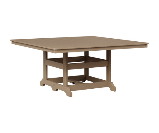 Berlin Gardens Garden Classic 66″ Square Dining Table in Weatherwood