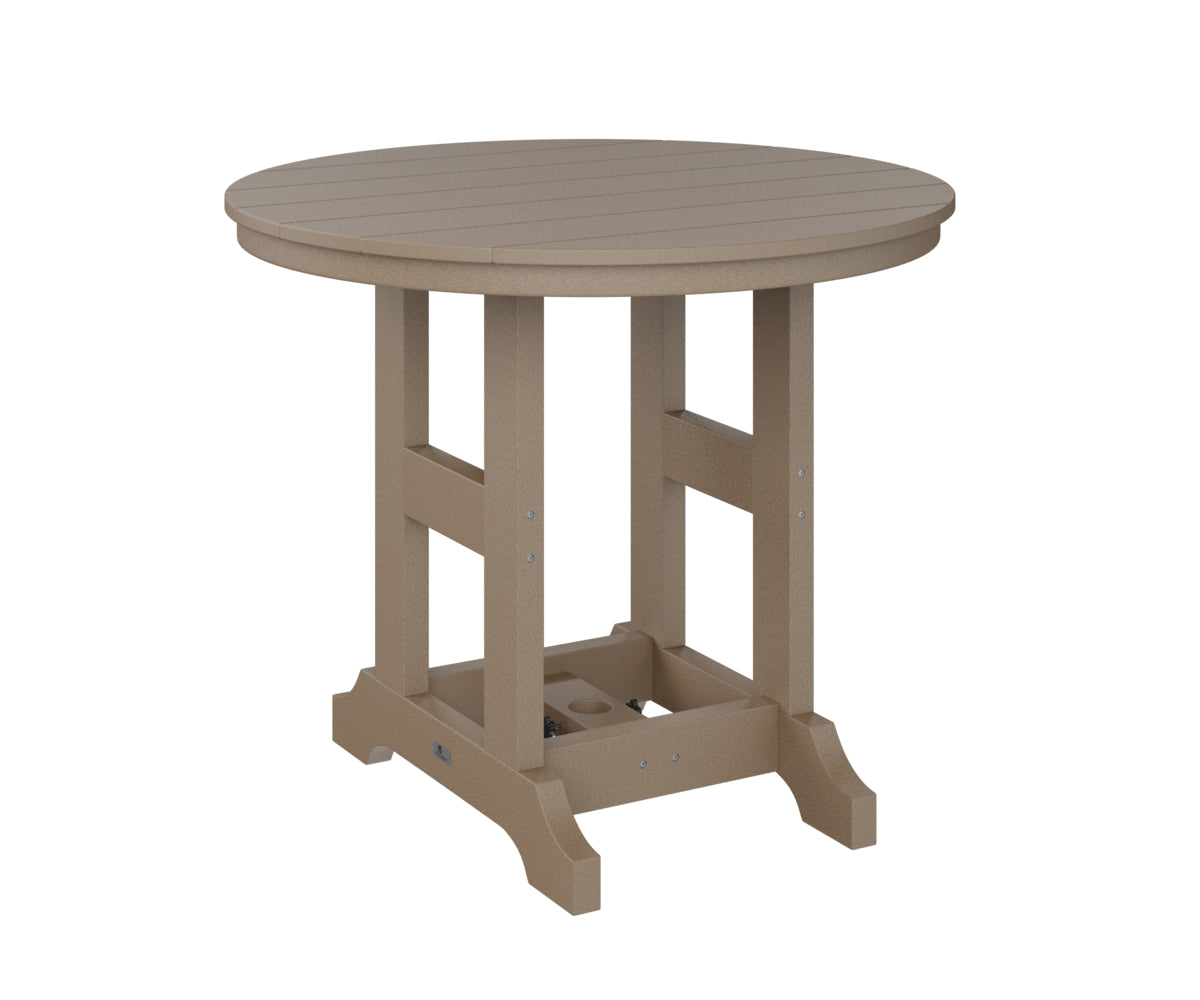 Berlin Gardens Garden Classic 38″ Round Counter Height Dining Table in Weatherwood