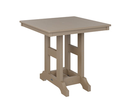 Berlin Gardens Garden Classic 33″ Square Bar Table in Weatherwood