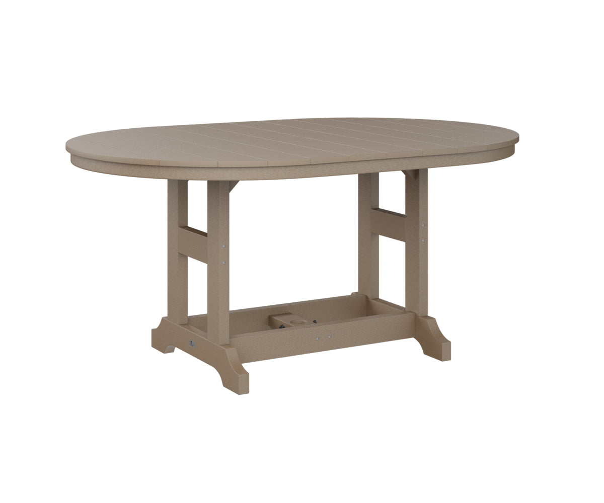 Berlin Gardens Garden Classic 64″ Oblong Counter Height Dining Table in Weatherwood