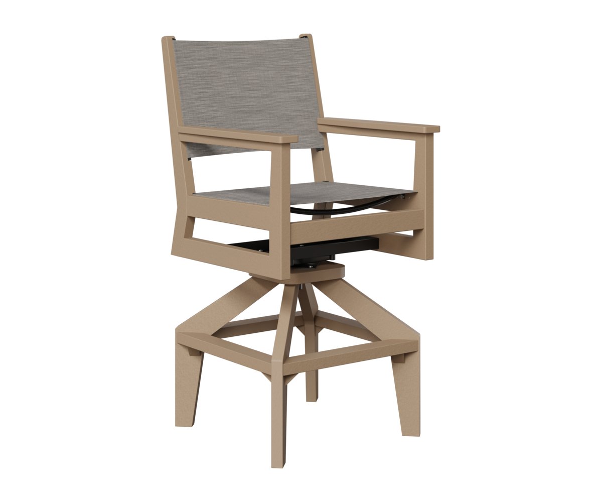Berlin Gardens Mayhew Padded Sling Swivel Bar Chair view 2