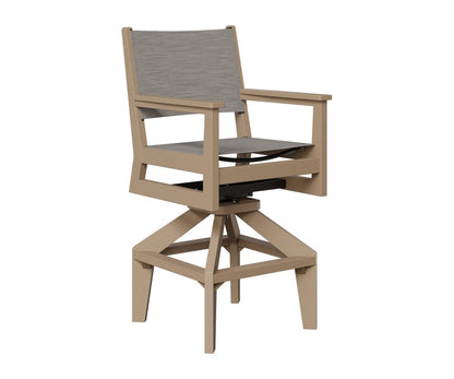 Berlin Gardens Mayhew Padded Sling Swivel Bar Chair view 2
