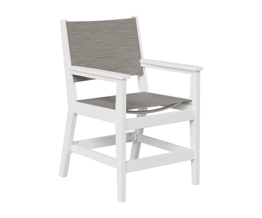 Berlin Gardens Mayhew Padded Sling Dining Chair — White frame