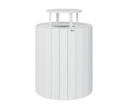 Berlin Gardens Rain Guard for Round Trash Can in White