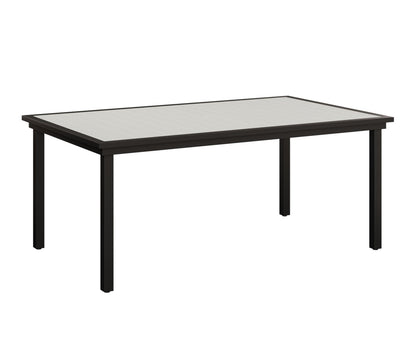 Berlin Gardens Vida 73″ Poly Dining Table — White on Matte Black