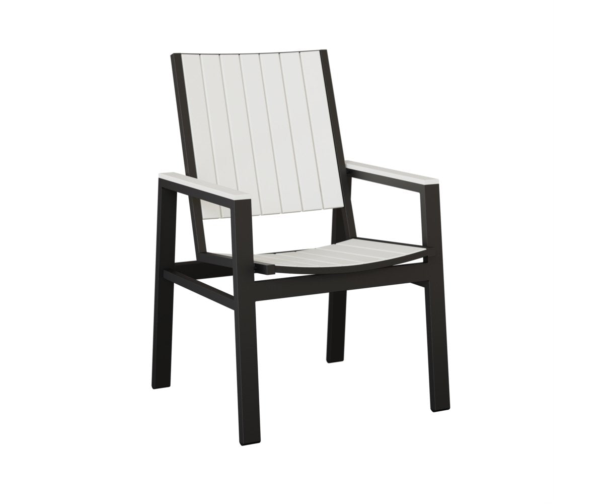 Berlin Gardens Vida Dining Chair — White on Matte Black
