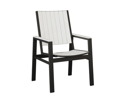 Berlin Gardens Vida Dining Chair — White on Matte Black
