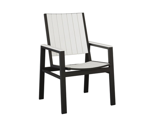 Berlin Gardens Vida Dining Chair — White on Matte Black