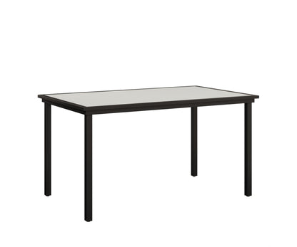 Berlin Gardens Vida 73″ Poly Bar Table — White on Matte Black
