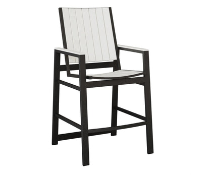 Berlin Gardens Vida Bar Chair — White on Matte Black