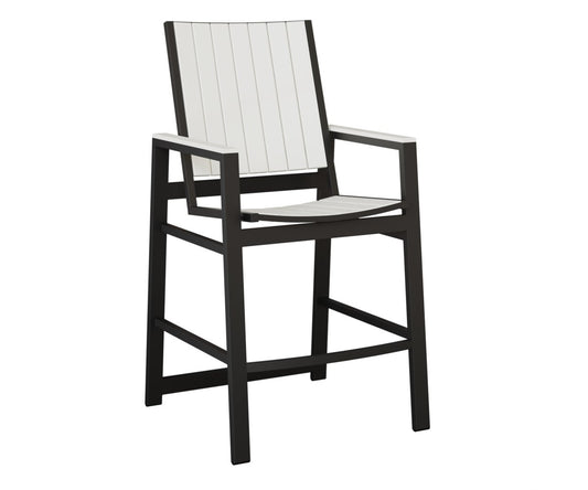 Berlin Gardens Vida Bar Chair — White on Matte Black