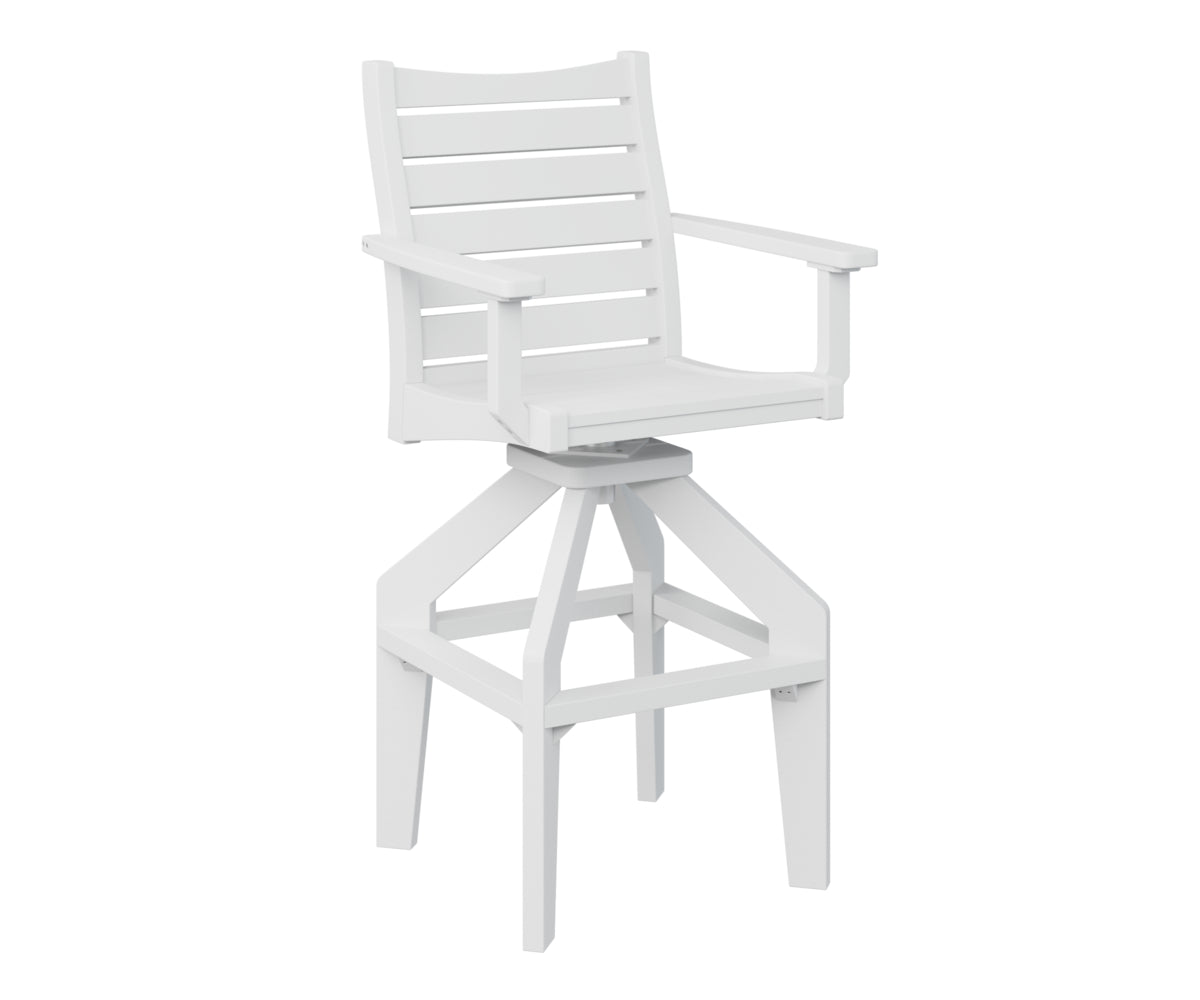 Berlin Gardens Bristol Extra Tall Swivel Chair in White