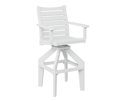Berlin Gardens Bristol Extra Tall Swivel Chair in White