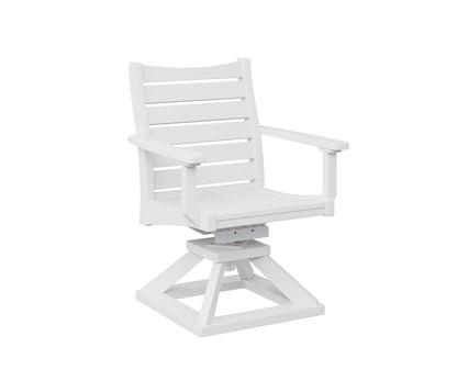 Berlin Gardens Bristol Swivel Rocker Dining Chair in White