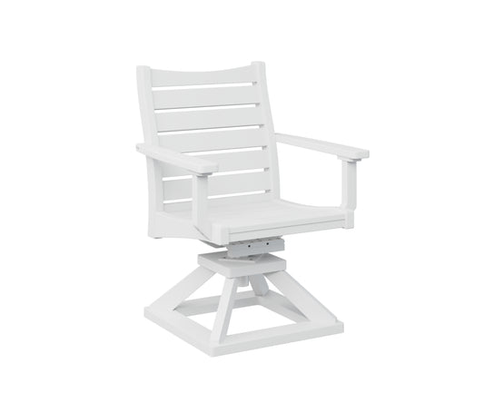 Berlin Gardens Bristol Swivel Rocker Dining Chair in White