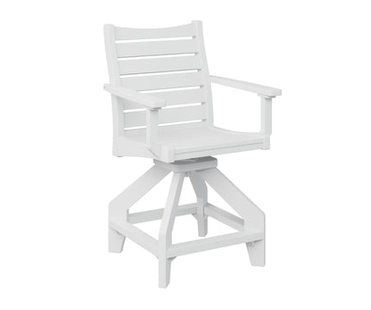 Berlin Gardens Bristol Swivel Counter Chair in White