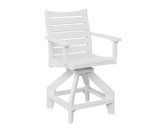 Berlin Gardens Bristol Swivel Counter Chair in White