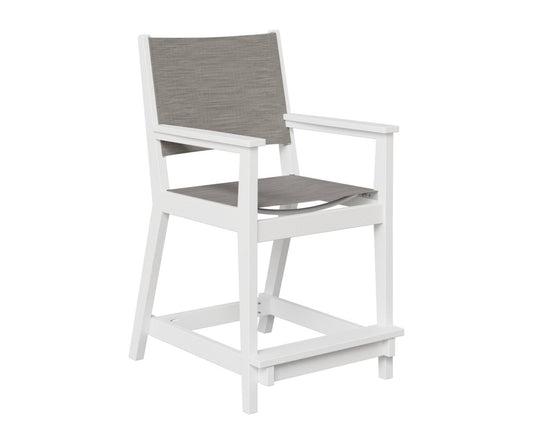 Berlin Gardens Mayhew Sling Counter Chair — White frame
